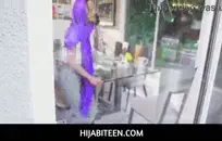 في سن المراهقة مع طويلة ديك الرجيج قبالة.